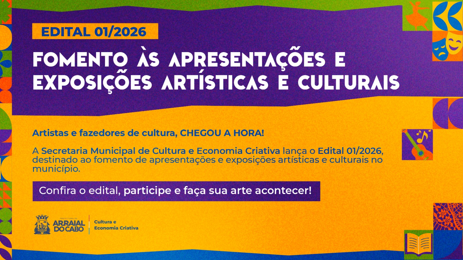 Chamamento Público nº 01/2026 — Apresentações e Exposições